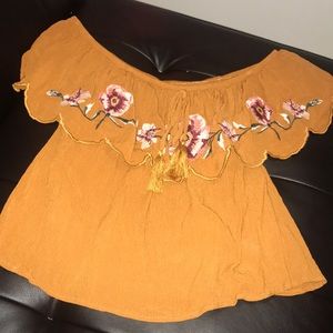 Off the shoulder crop top from Target